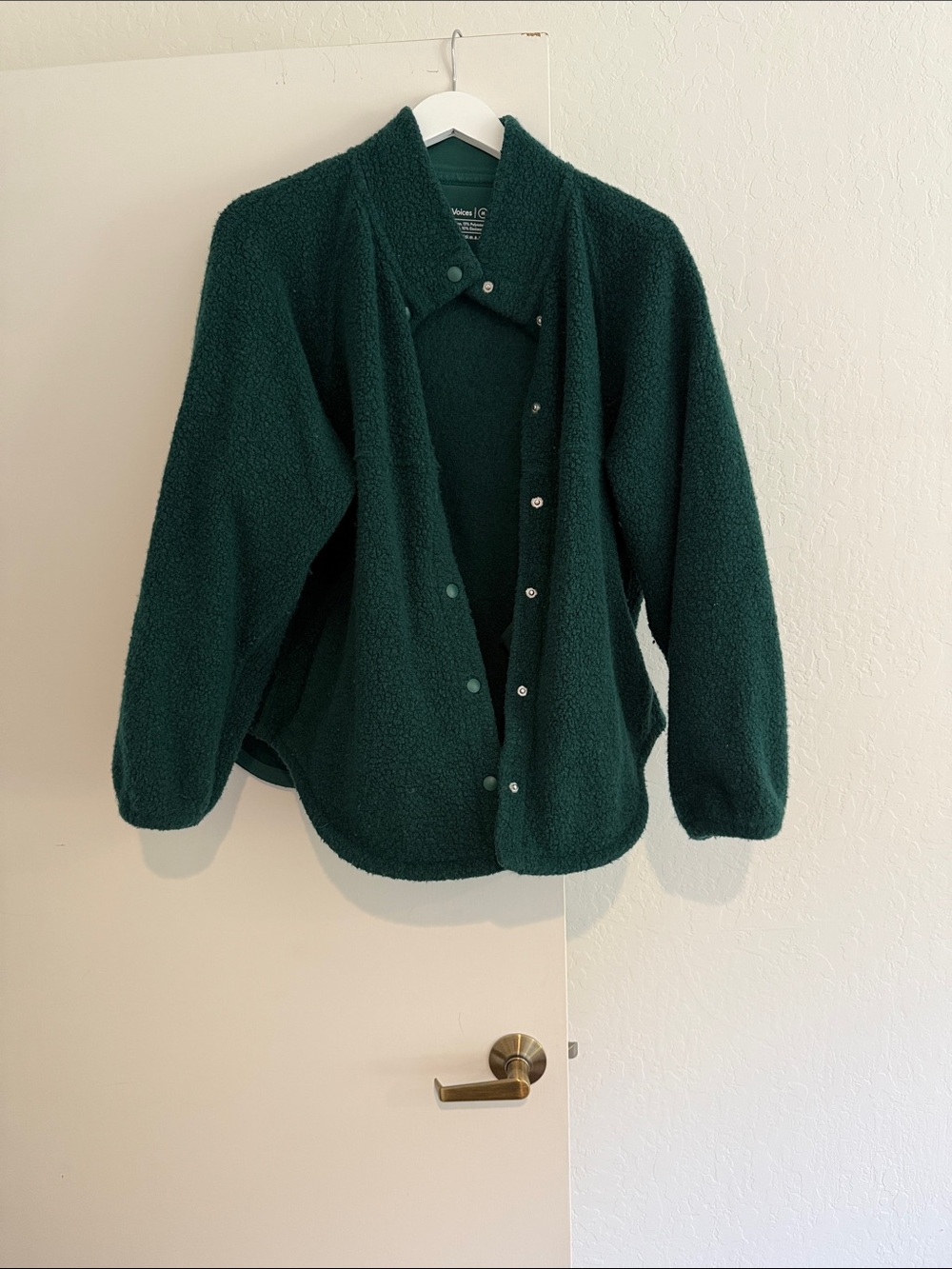 Outdoor Voices Dark Green Sherpa Fleece Jacket